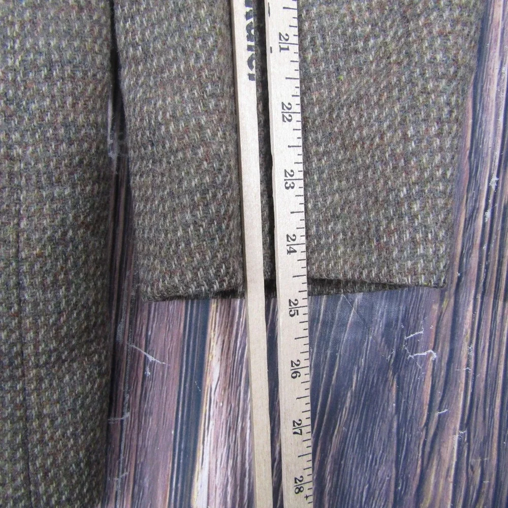 J.G. Hook Sport Coat Mens 44 Brown Herringbone Wool Suede Elbow Patch Blazer